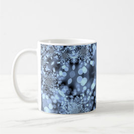 Jul Silvery Blue Snöflingor Kaffemugg