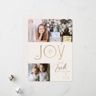 Jul Sing Joy för Herren har Kommit Anpassad F Julkort
