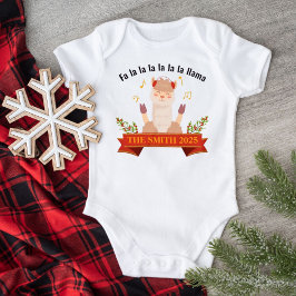 Jul-sjungande Lama Familje Matchande T Shirt