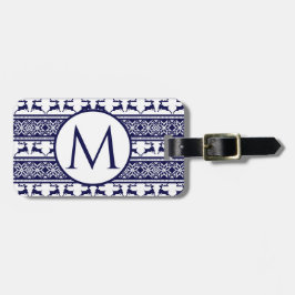 Jul, skandinaviska folkblått och vitt bagagebricka