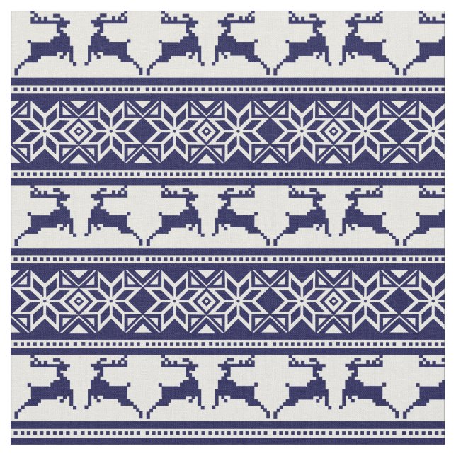 Jul, skandinaviska folkblått och vitt tyg (Närbild)