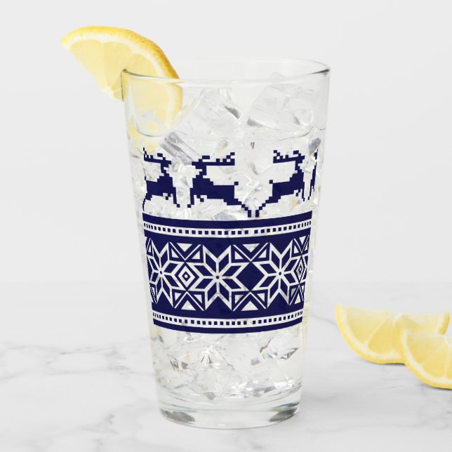 Jul, Skandinaviskt folkblått och vitt Glaskopp (Framsida Ice)