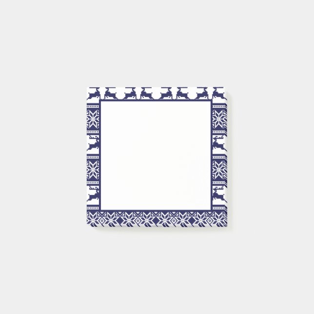 Jul, Skandinaviskt folkblått och vitt Post-it Block (Framsida)