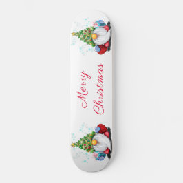 Jul Skateboard Gnome med Gift