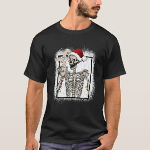 Jul Skeleton Coffee Vintage Retro Funny T Shirt