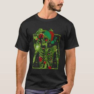 Jul Skeleton Drinking Coffee Women Halloween T Shirt