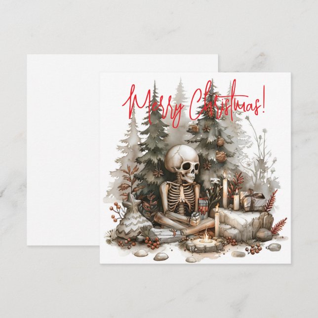 Jul Skeleton med Julgranar (Fram/baksida)