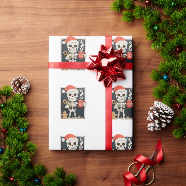 Jul Skelett Kaffe Varm Choklad Xmas Presentpapper (Julgåva)