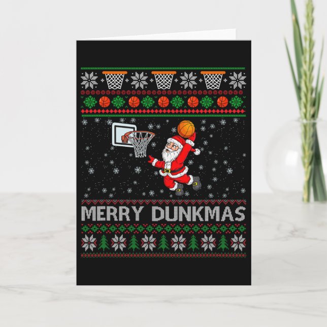 Jul Sketll Humor Skämt Glad Dunkmas  Kort (Framsida)