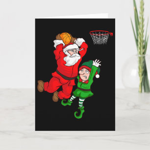 Jul Sketll Jultomten Slam dunk Elf Funny H Kort