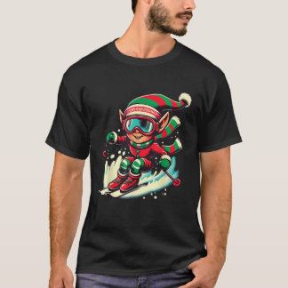 Jul Skidlag team skidälskare skidåkare Elf skidåkn T Shirt