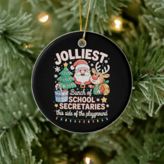 Jul Skolsekreterare Xmas Höckelsäsong Julgransprydnad Keramik