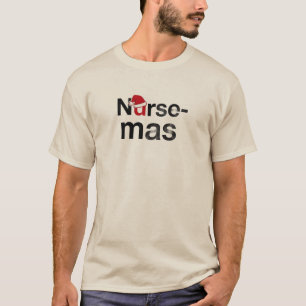 Jul-sköterska - Fram- & baksida jultröja present f T Shirt