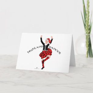 Jul Skotsk Highland Dansare Kort