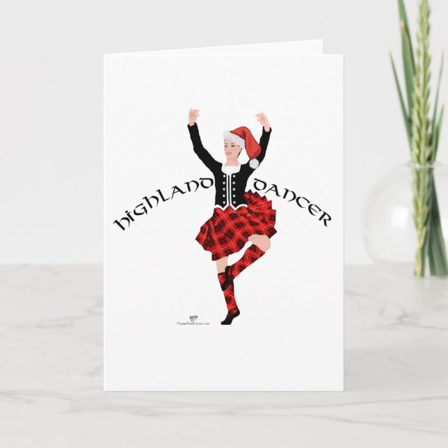 Jul Skotsk Highlanddansare Kort (Framsida)