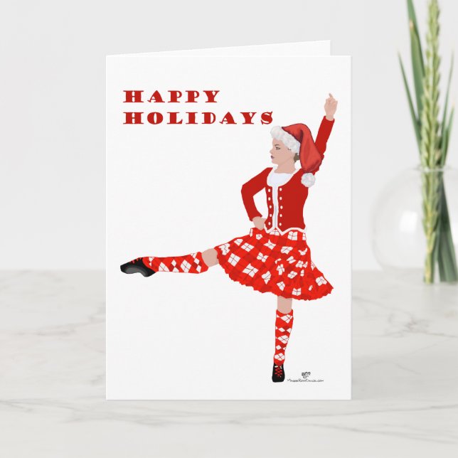 Jul Skotsk Highlanddansare Kort (Framsida)