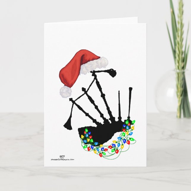 Jul Skotska Högländska säckpípor Kort (Framsida)
