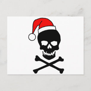 Jul Skull Black Helg Vykort