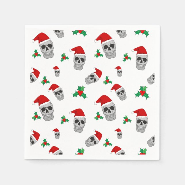 Jul Skull Napkins Pappersservett (Framsidan)