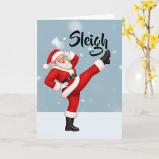 Jul släde Tomte Gay Holiday Kort