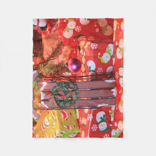 Jul Sled Fleecefilt (Framsidan)