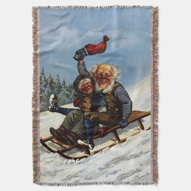 Jul Sleigh Ride med Beer Wilhelm Larsen Filt (Framsidan Vertikal)