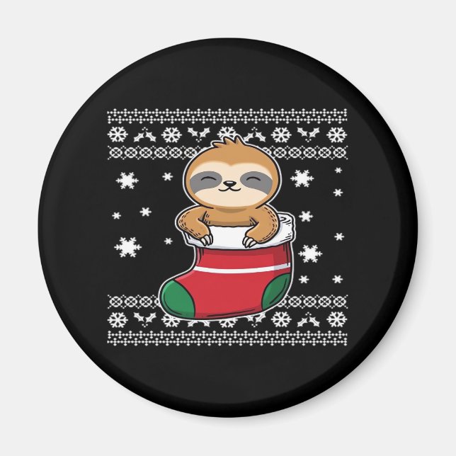 Jul Sloth Classic T-Shirt Magnet (Framsidan)