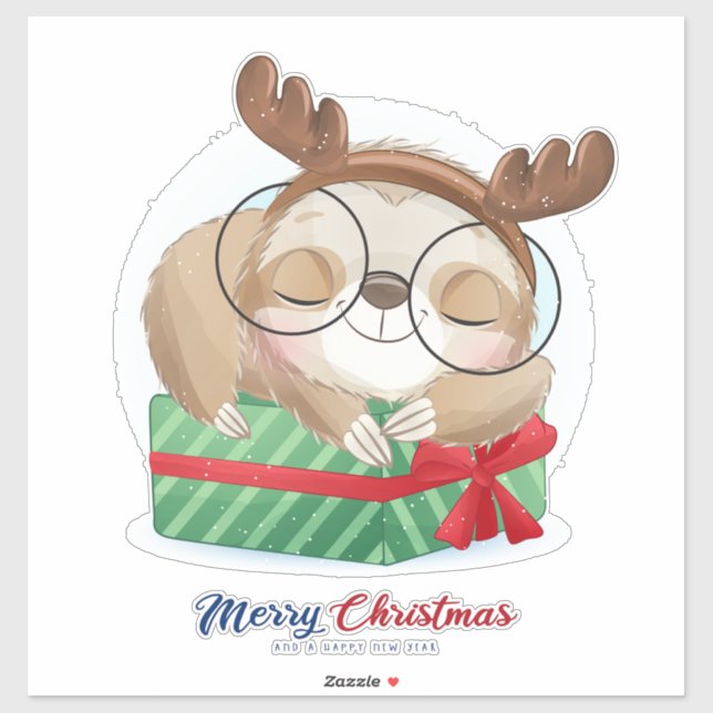 Jul Sloth Sticker Klistermärken (Ark)