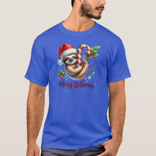 Jul Sloth Sweatshirt, Helgdag Slothmas T Shirt