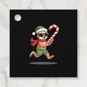 Jul Sloth Tomte Pepparmynta Candy Cane Tröja Gi Gåvor Etiketter