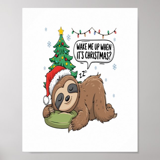 Jul Sloth Väck Mig Ur Juldvala Poster (Framsidan)