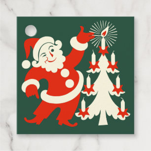 Jul Sly Santa-belysningen träd ljus CC1249 Gåvor Etiketter