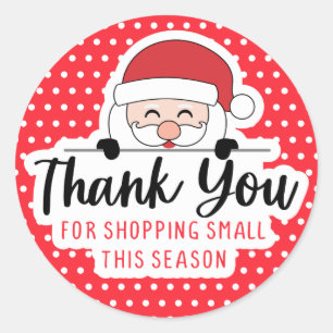 Jul Small Business Sticker Runt Klistermärke