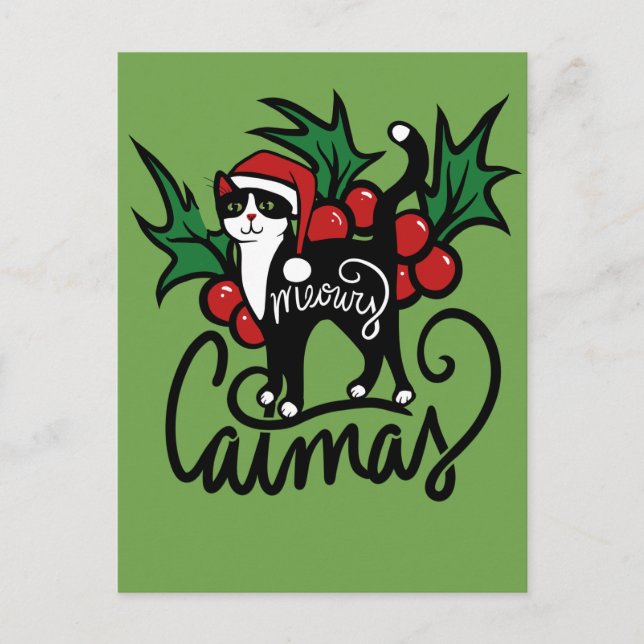 Jul Smokingkatt Vykort (Framsida)