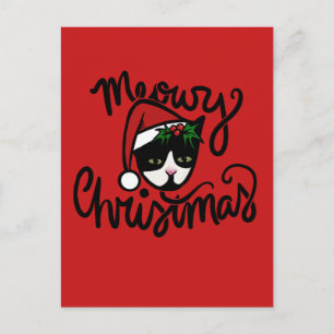 Jul Smokingkatt Vykort