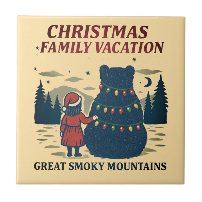 Jul Smoky Mountains nationalpark Vacation Kakelplatta (Framsidan)