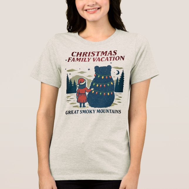 Jul Smoky Mountains nationalpark Vacation T Shirt (Framsida)