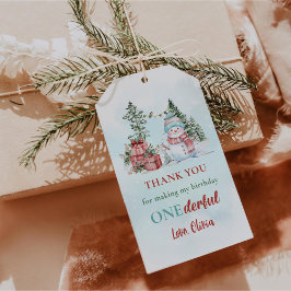 Jul Sneman Födelsedagsfirande Ett År Presentetikett