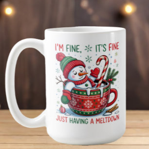Jul Snemann Jag Hittar Att Ha Smälta Kakao Kaffemugg