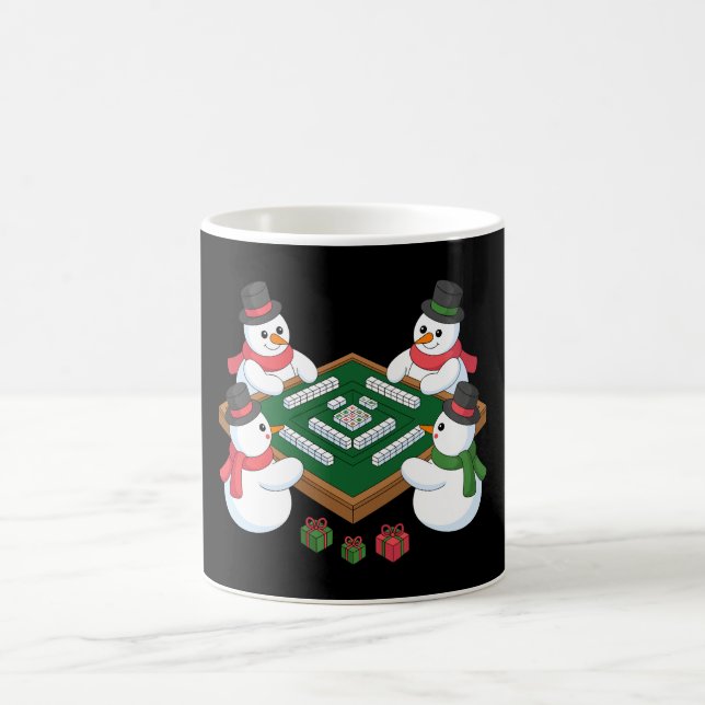 Jul Snemann Mahjong Spelbord Xmas Högtid Kaffemugg (Center)