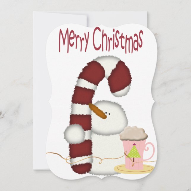 Jul Snemann Platt Greeting Card -> Jul Snemann Pla Kort (Framsida)