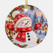 Jul Snemann Vinter Värld Ornament
