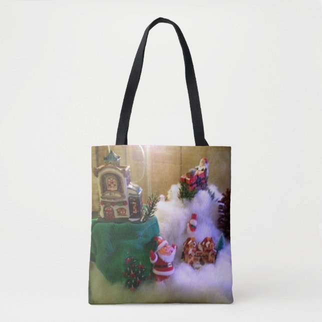 Jul Snö byage Terrarium AllOverPrint Tote Tygkasse (Framsida)