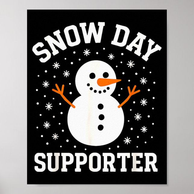 Jul Snö Dag Supporter Snöflinga Snömannen Kul Poster (Framsidan)
