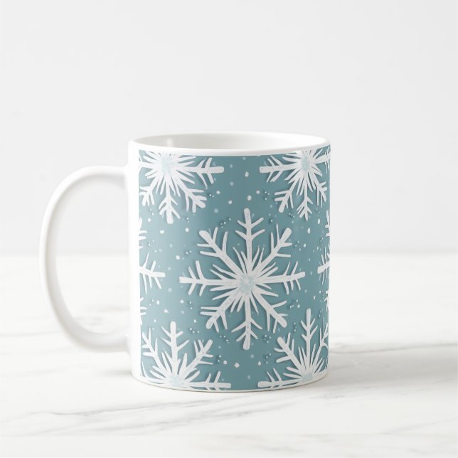 Jul Snö Flakes Kaffemugg (Vänster)