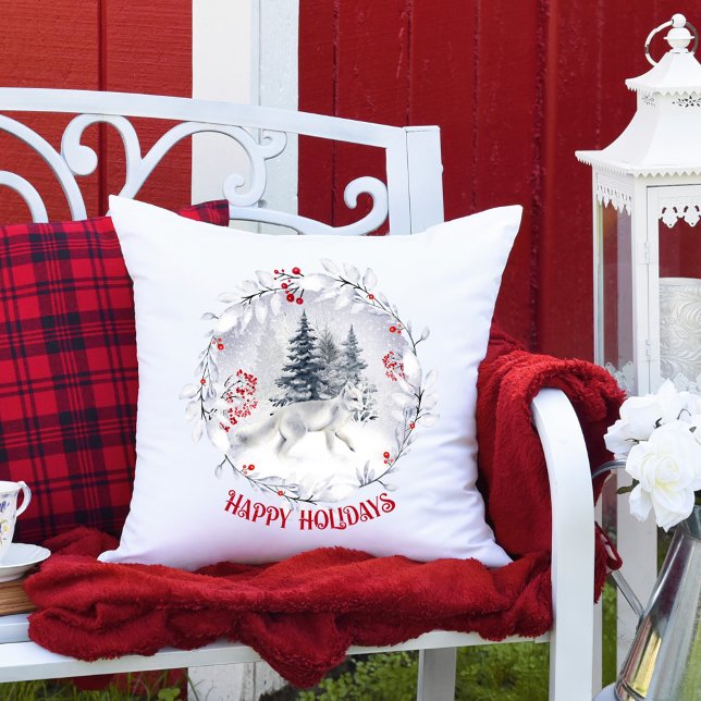 Jul Snö Fox | Vinter Scenery | Kudde (Skapare uppladdad)