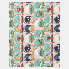 Jul snö-globe//Gnome//Gingerbröd House/// Fleecefilt