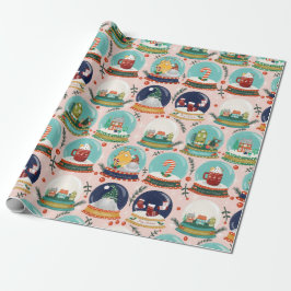 Jul snö-globe//Gnome//Gingerbröd House/// Presentpapper