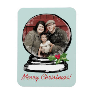 Jul Snö Globe Photo Magnet