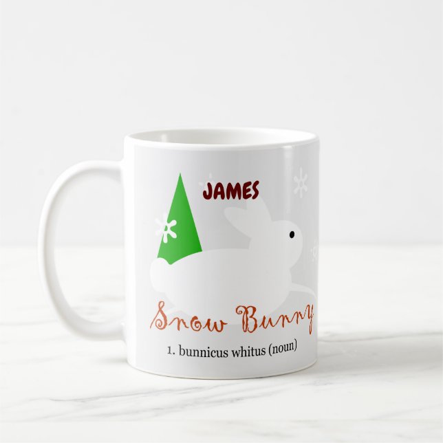 Jul Snö Kanin Kaffe Mugg Koppar (Vänster)
